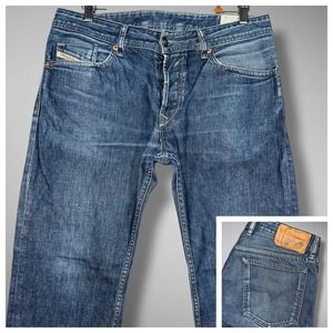 Diesel Jeans Mens 31x28 Blue Denim Waykee Regular Straight Altered 0088Z‎